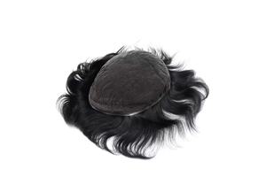 ผมเรมีอินเดียแบบเต็มสำหรับ100% ลูกไม้มัดมือลอนธรรมชาติแบบมองไม่เห็นขนาด38มม. ระบบเปลี่ยนผมของผู้ชาย - Product Image 3