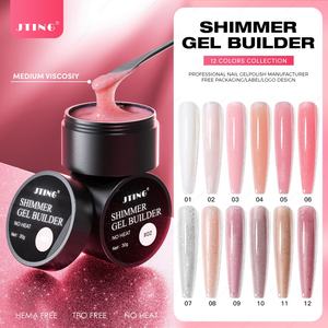 JTING Gel Constructor de Uñas con Brillo, Diseño Libre, 12 Colores, Gel Constructor para Uñas, Esmalte de Uñas con Brillo, TPO Hema Free, Gel para Arte de Uñas - Product Image 4