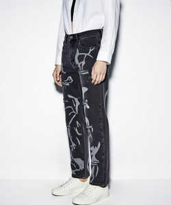 Jean taille haute décontracté pour <span class=keywords><strong>femme</strong></span> Wangsheng, coupe classique, délavé vintage, déchiré, avec poches zippées, en denim extensible et respirant, style crayon - Product Image 6