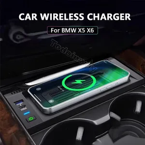 <span class=keywords><strong>Support</strong></span> de chargeur de <span class=keywords><strong>téléphone</strong></span> sans fil 15W pour <span class=keywords><strong>BMW</strong></span> X5 E70 F15 X6 E71 F16 2014-2018 accessoires - Product Image 4