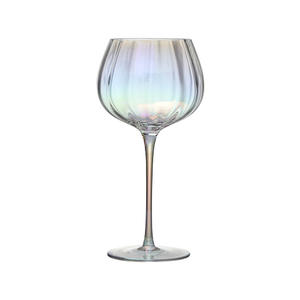 Verre à vin rouge moderne et luxueux, durable, créatif, couleur prisme, long, électroplaqué, cristal, gobelet, capacité 301-400 ml - Product Image 5