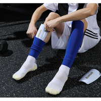 Vente en gros Logo personnalisé Respirant Personnalisé Athlétique Respirant Compression Footless Hommes Football Football Jambe Manches Chaussettes