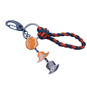 Porte-clés personnalisé fait main en perles, pendentif en alliage de zinc doré, forme irrégulière, cadeau d'affaires - Product Image 5