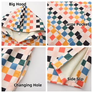 Poncho de Microfibra con Capucha para Cambiarse de Ropa Después del Surf, Ecológico, Antimicrobiano, Súper Absorbente, de Secado Rápido, Suave y Cálido, para el Hogar y la <span class=keywords><strong>Playa</strong></span> - Product Image 4