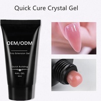 Perceuse dure de construction d'ongles transparents, vente en gros, Oem, lait nu, Poly Gel facile à utiliser, 1kg
