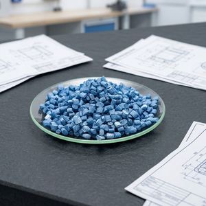 Gránulos de Plástico PA66 Azul FUXI, Grado de Moldeo por Inyección, Alta Resistencia al Impacto, Material para Piezas Automotrices - Product Image 1