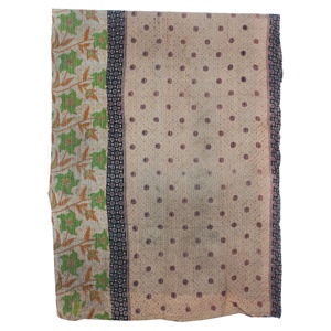 Hand Cut Work Kantha <b>Quilt</b> Indian Old Reversible Hand Stitched Heavy <b>Throw</b> Old Sari Blanket Patch Work Heavy 3 to 7 Layer Kantha - Product Image 1
