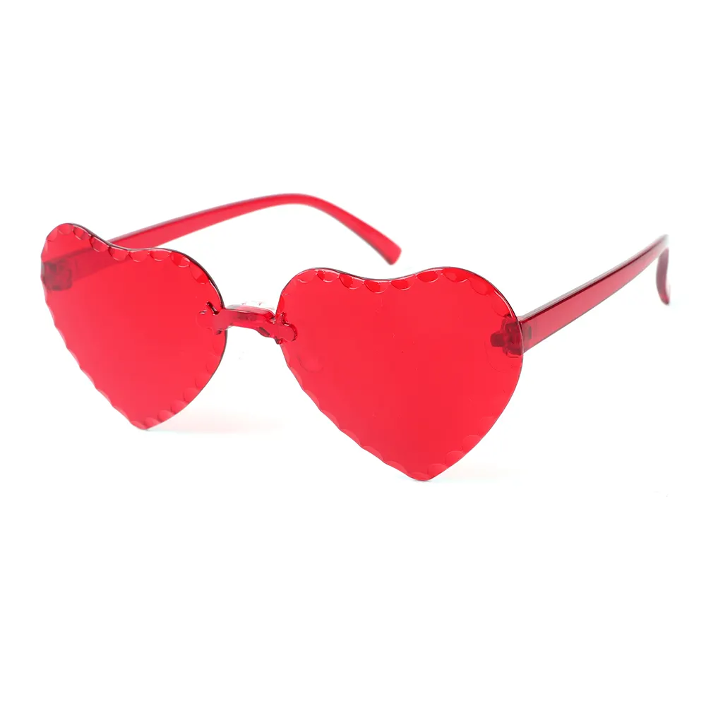 2022 New Fashion Children's Size Red Heart Love Shaped Sunglasses for Boys and Girls Factory wholesale