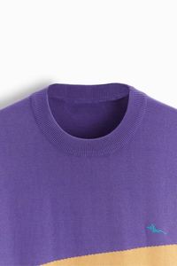 Custom Logo Summer Casual Knit T-Shirt Color Blocking Design <b>Men'S</b> Knit Short-Sleeved <b>Pullover</b> - Product Image 6