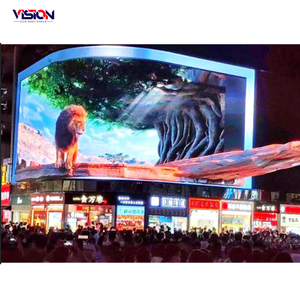 Trong nhà ngoài trời P2 P3 mô hình <span class=keywords><strong>3D</strong></span> màn hình LED hiển thị quảng cáo khổng lồ xây dựng hoạt hình phương tiện truyền thông mặt tiền đường cong bức tường <span class=keywords><strong>video</strong></span> IP65 SDK - Product Image 5
