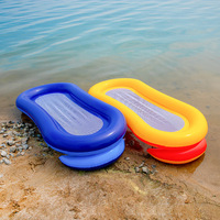 Flotteur de piscine gonflable en PVC portable avec lit flottant en maille avec dossier pour divertissement aquatique