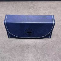 Étui rigide pour lunettes en cuir PU, style rétro, boîte à lunettes de soleil faite à la main, grande capacité, doublure en velours, étui à lunettes portable
