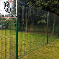 Panneaux de clôture de jardin en grillage soudé 3D recouvert de plastique, installation facile