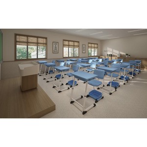 Conjunto de Escritorio y Silla para Estudiantes de <span class=keywords><strong>Aula</strong></span> de Actividades Bo Jiao, Escritorio y Silla Escolar Moderna Individual para <span class=keywords><strong>Aula</strong></span> - Product Image 3