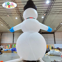 Mascotte géante gonflable Bonhomme de neige pour l'extérieur, décoration gonflable de Noël et de festival d'hiver pour centre commercial, place publique et site touristique