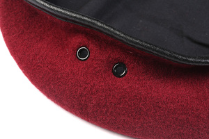 100% Len Chính Hãng Da Ribbon <span class=keywords><strong>Red</strong></span> Đào Tạo Nhiệm Vụ Nghi Lễ An Ninh Chiến Thuật Màu Đỏ Pháp Beret Hat Cho Nam Giới Và Phụ Nữ - Product Image 6