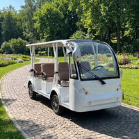 Bus électrique de tourisme 8 places, mini, fermé, avec batterie au plomb 48V et moteur AC, idéal pour les visites de jardins et de complexes hôteliers