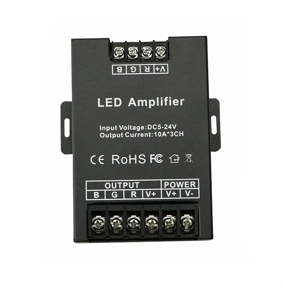 DC5-24V 30A 360W Led RGB Amplifier Controller Repeater sinyal untuk 3528 5050 Led RGB Strip lampu