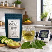 Thé aux herbes Three Balance 100g (5g x 20 sachets pyramidaux) Équilibre glycémique et lipidique Yuzetang Durée de conservation 18 mois Oral