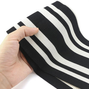 Tissu en tricot côtelé rayé 1x1 personnalisé en rayonne et élasthanne teintes en fil pour pulls, chemises et robes - Product Image 6