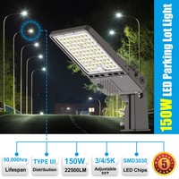 Éclairage LED intelligent intégré, blanc froid, boîtier en aluminium moulé sous pression, lampadaires pour cour extérieure dans les villes intelligentes
