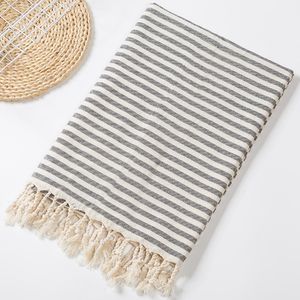 تخفيضات كبيرة على منشفة الشاطئ التركية مهدب قابلة للتخصيص شريط قطن منشفة حمام بألوان أساسية يمكن ارتداؤها وسادة - Product Image 2