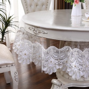 <span class=keywords><strong>Nappe</strong></span> de table en PVC transparent, imperméable et anti-taches, sans lavage, à motif floral large au bas, pour mariages et événements – Vente en gros personnalisée - Product Image 2