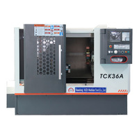 Tour CNC TCK36A à banc incliné, diamètre de rotation maximal 360 mm, 8 positions de travail, tourelle servo, mandrin hydraulique 8 pouces