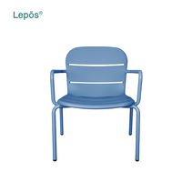 Ensemble de chaises de détente en métal pour salon Plage Jardin Villa Cour Patio Bistro Chaises de piscine Table de café Chaises d'extérieur en aluminium