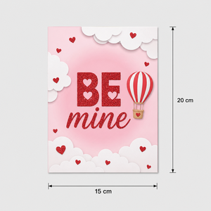 Carte de vœux 3D rose en forme de montgolfière, carte d'amour en papier, cadeau de la Saint-Valentin, design personnalisé - Product Image 3