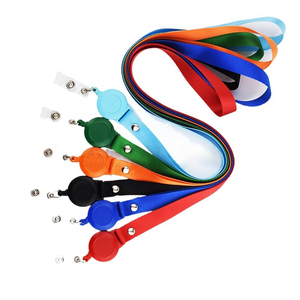 カスタム昇華プリントポリエステル製ランヤード、オフセット印刷名札、プラスチックカードホルダーフック、オリジナルロゴデザイン - Product Image 4