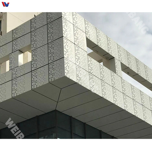 Mur rideau moderne en acier inoxydable perforé, façade métallique découpée au laser, revêtement en treillis métallique pour intérieur et extérieur - Product Image 4