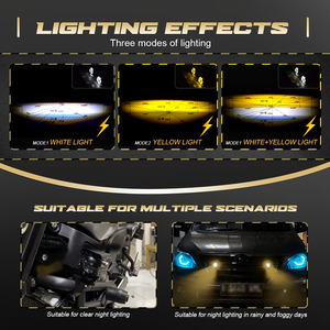 Feux antibrouillard projecteurs Senlo X6 à lentille bleue 100 Watts, projecteur auxiliaire LED mini, éclairage de conduite gris pour voiture et <span class=keywords><strong>moto</strong></span> 12V - Product Image 2