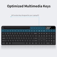 AMZ sıcak satış 2.4G ergonomik membran sessiz kablosuz klavye ve fare Combo Tablet tutucu ile dizüstü PC için