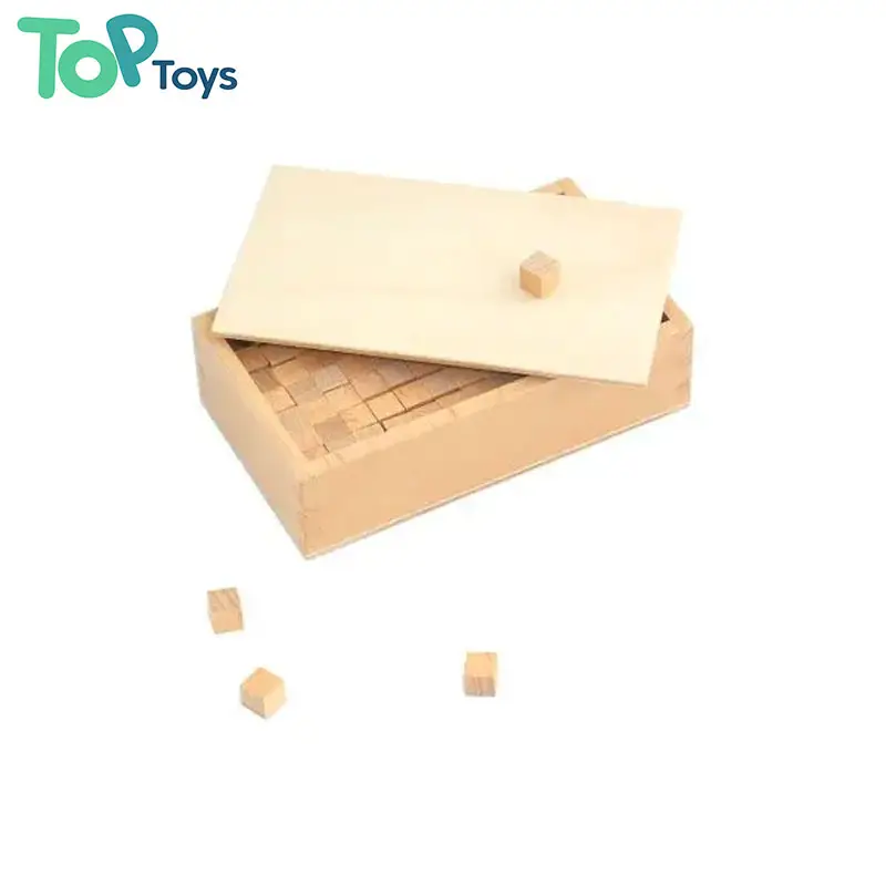 TOP Holz Montessori Materialien Kinder Lernspiel zeug Box mit Würfeln für Pink Tower