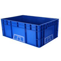 Contenedor de Almacenamiento Industrial Apilable de Plástico Resistente, Antiestático, ESD Seguro, Ahorra Espacio, Duradero, para Logística y Circulación de Mercancías