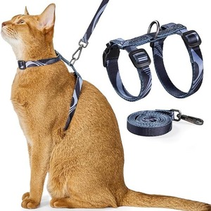 Harnais pour <span class=keywords><strong>chien</strong></span> en plastique anti-évasion, réglable, confortable, taille M, gilet <span class=keywords><strong>de</strong></span> marche pour chat d'extérieur, laisse, mode arc-en-ciel, fournisseur OEM - Product Image 6