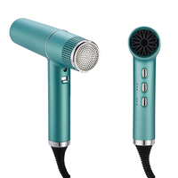 Sèche-cheveux professionnel ionique 1600W haute vitesse en métal 2026 avec buse concentratrice, séchage rapide en 3 minutes, portable pour hôtel et usage domestique