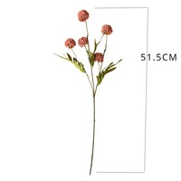 Bunga Dandelion buatan dengan daun 5 kepala, bunga Dandelion buatan untuk dekorasi rumah, Aksesori pernikahan, dinding bunga simulasi