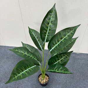 Bán Buôn Nhà Máy Giá Du Khách Của Palm Giả Trang Trí Màu Xanh Lá Cây Nhà Máy Mới Nhân Tạo 9 Cao Lá Cây Cho Giáng Sinh - Product Image 5