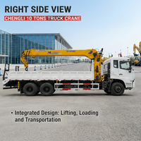 Grue mobile sur camion CLW 10 tonnes à moment de charge élevé, moteur Yuchai 6x4 260 CV, hauteur de levage 20,8 m pour composants hydrauliques