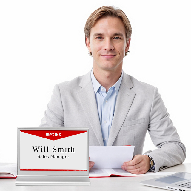 Custom Wireless Electronic E Ink Screen Meeting Nameplate Wireless E-Paper Display Conference Table Card