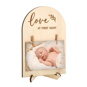 Cadre photo en bois pour échographie, cadre d'<span class=keywords><strong>annonce</strong></span> de naissance, souvenir de grossesse pour cadeau aux grands-parents - Product Image 1