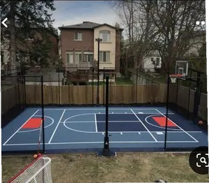 Высококачественные пластиковые напольные покрытия на открытом воздухе PP переплетенные Спортивные Напольные Плитки для баскетбольной площадки