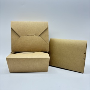 Cajas de Embalaje de Papel Kraft Desechables al por Mayor para Comida Rápida, Rectangulares con Tapa Plegable, para Usar con Sushi, Sándwiches, Ensaladas y Comida para Llevar - Product Image 2