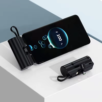 OEM 5000mAh 10000mAh Mini Power Bank avec câble intégré, support de téléphone, écran LCD, chargeur portable pour iPhone Android