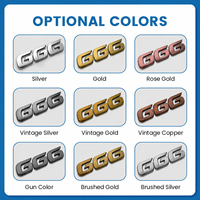 Autocollant de carrosserie en plastique ABS chromé, édition alphabet, lettres émaillées, badges et emblèmes LED pour plaque d'immatriculation automobile