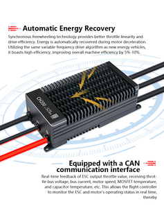 CH200 12-24S LiPo 120A 50Hz-500Hz Electronic <b>Speed</b> <b>Controller</b> Brushless ESC with 3.3V/5V BEC for Agricultural drone Industrial - Product Image 4