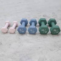 Ensemble d'haltères hexagonales en néoprène recouvert de vinyle SMARTFIT Fitness 0,5-10 kg pour la musculation