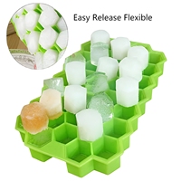 Bac à glaçons en silicone alvéolé réutilisable à 37 compartiments, de qualité alimentaire, pour congélateur domestique, pour café, whisky, cocktails et boissons